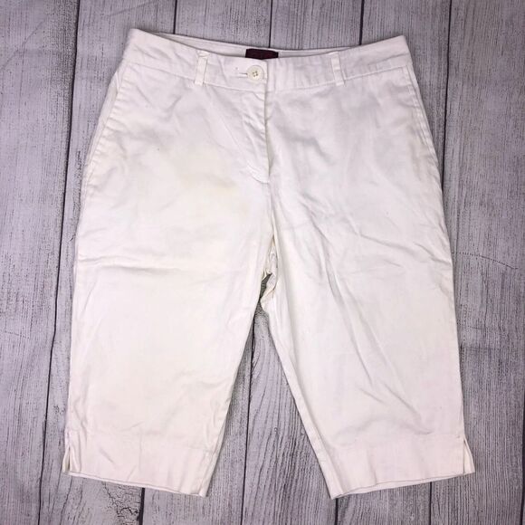 212 collection white Bermuda shorts w/front pockets sz 2 petite women - Picture 1 of 3